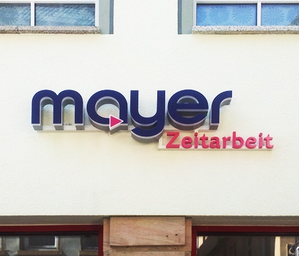 Leuchtreklame EGOLIGHT 8S Mayer GmbH Zeitarbeit